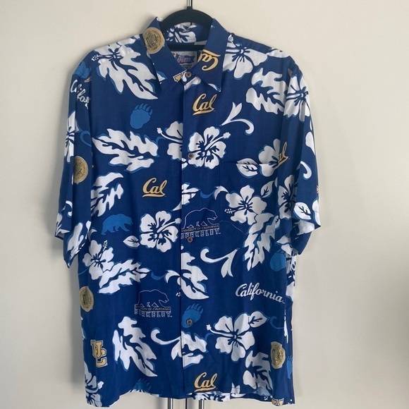 Reyn Spooner NCAA UC Berkeley Golden Bears Hawaiian Shirt - Picture 1 of 11